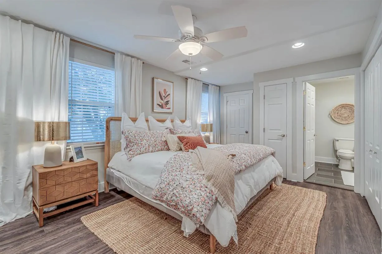 Guest-ready vacation rental rooms cleaned for a Charleston-area property